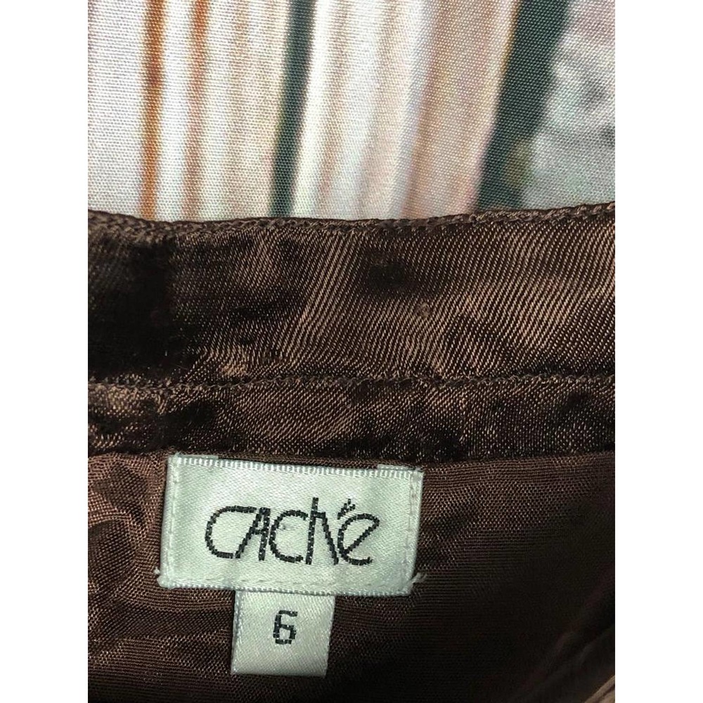 Cache Cocoa Satin Viscose Skirt 6 - image 3